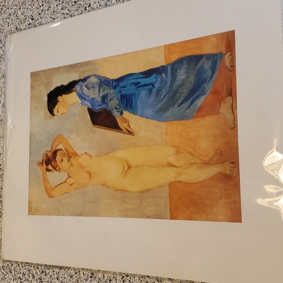 Picasso Print Naked Lady H 20" W 16" - Picture 5 of 7